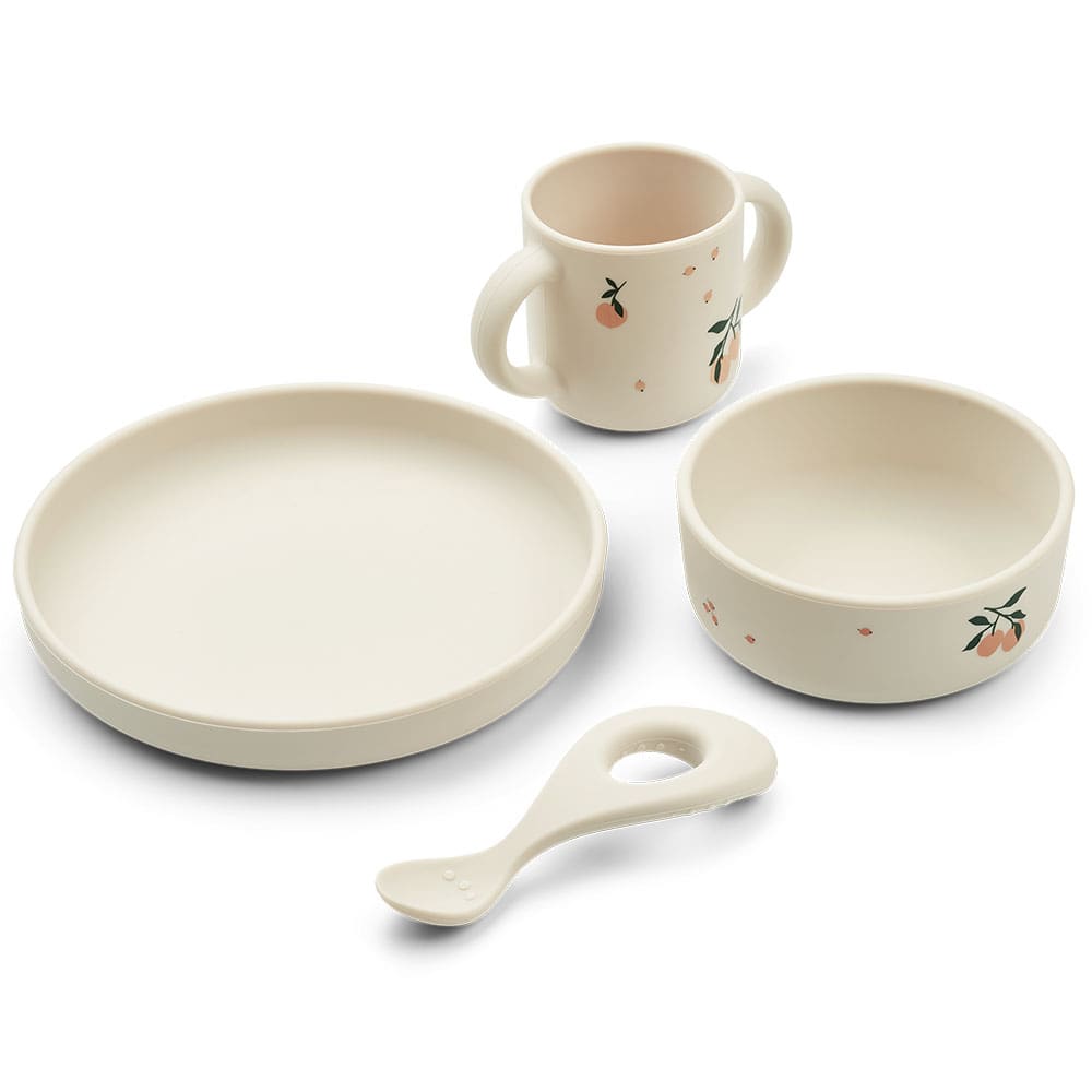 Liewood Servies Set Printed Vivi peach/ sea shell mix Liewood