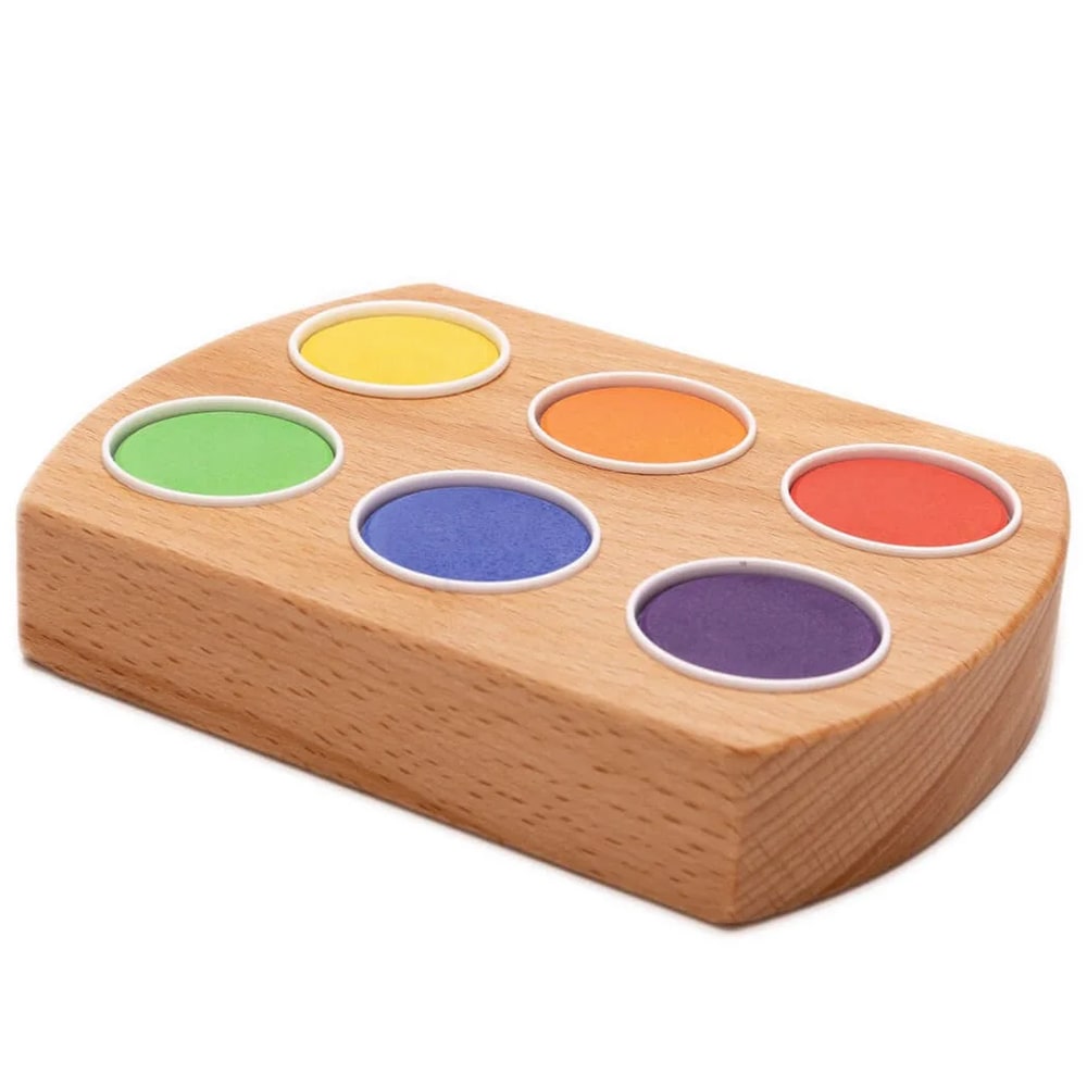 Grennn Waterverf Houder 6 Kleuren - Regenboog Grennn
