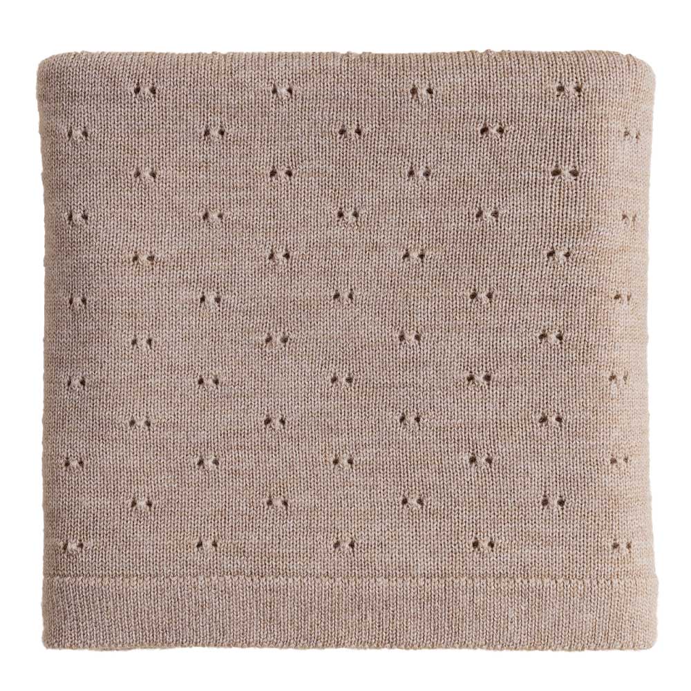 Hvid Wollen Deken Bibi 70 x 95 cm - Sand Hvid
