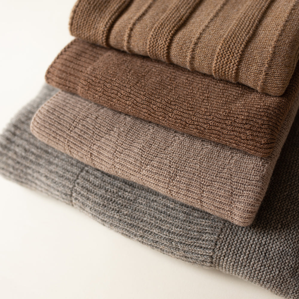 Hvid Wollen Deken Dora 70 x 95 cm- Mocha Hvid