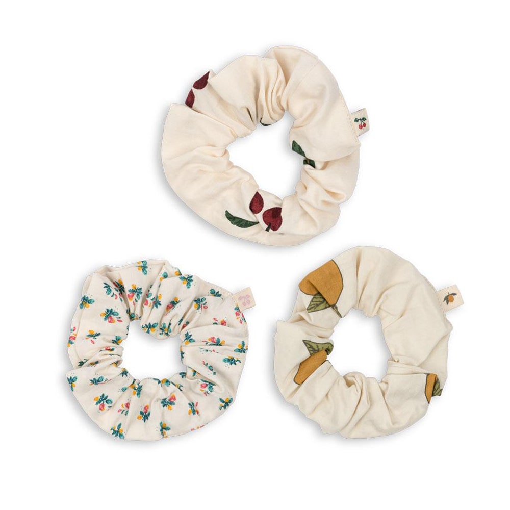 Konges Slojd Scrunchie 3 Pack / Big - Cherry Citron Fleur Konges Slojd