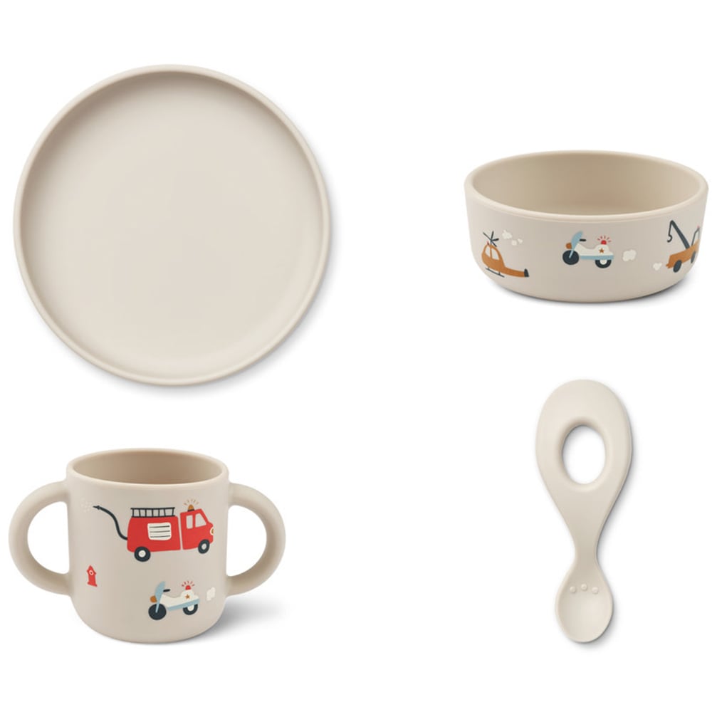 Liewood Servies Set Printed Vivi Farm - Sandy Liewood