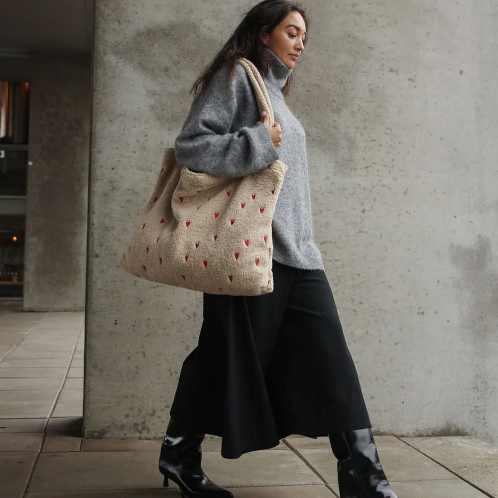 Studio Noos Mom - Bag - Ecru Hearts Teddy Studio Noos