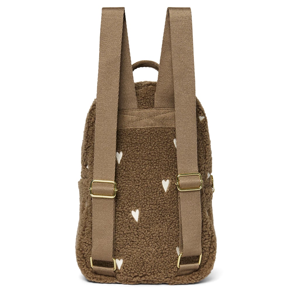 Studio Noos Rugtasje - Brown Hearts Teddy Studio Noos
