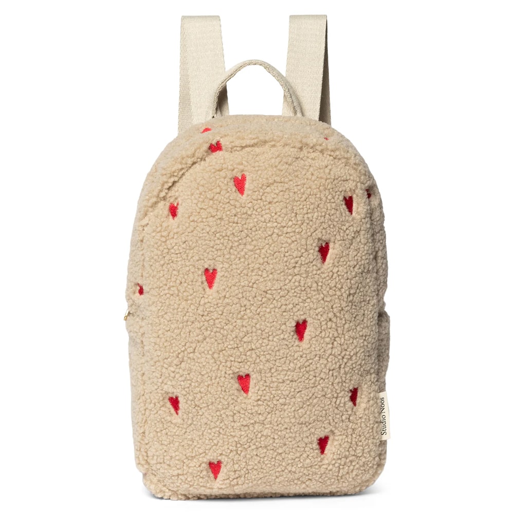 Studio Noos Rugtasje - Ecru Hearts Teddy Studio Noos