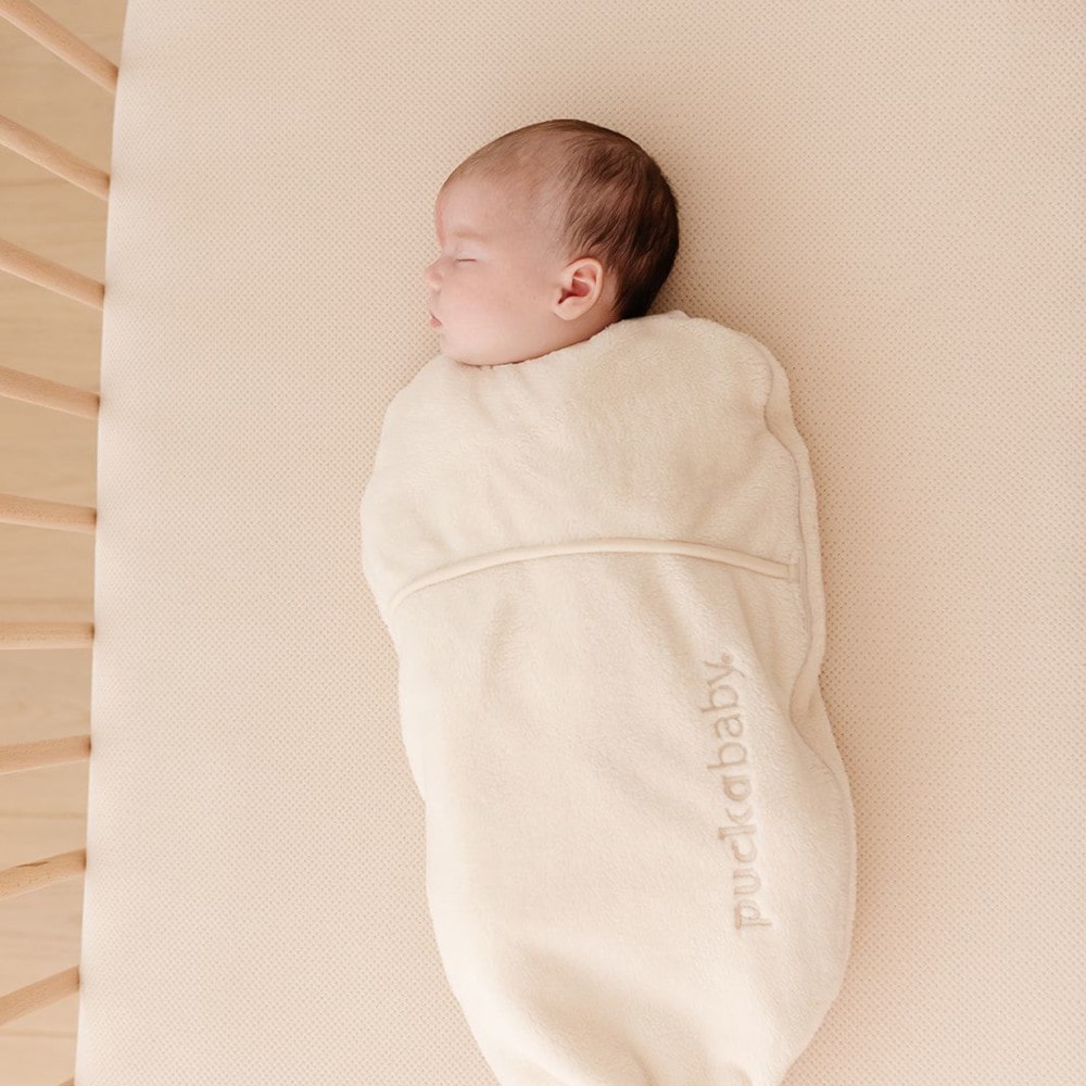 Puckababy Piep 0 - 3 Maanden Inbakerslaapzak Teddy Natural 5-min