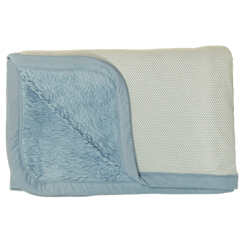 Snoozebaby Wiegdeken 75x100 cm Gots - Lichtblauw-min