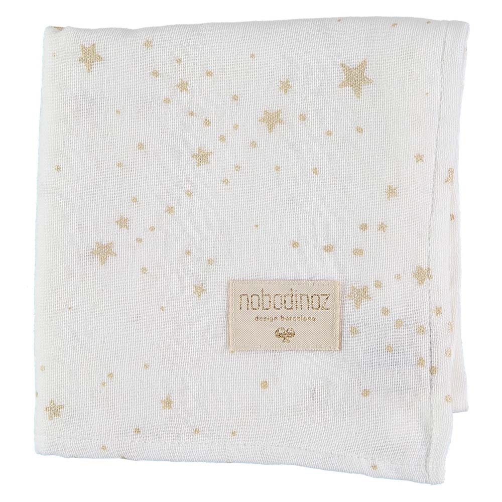 nobodinoz-hydrofiele-doek-butterfly-gold-stella-white-100x120cm