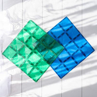 Connetix Tiles 2 Delige Bodemplaten Pack - Groen - Blauw Connetix Tiles