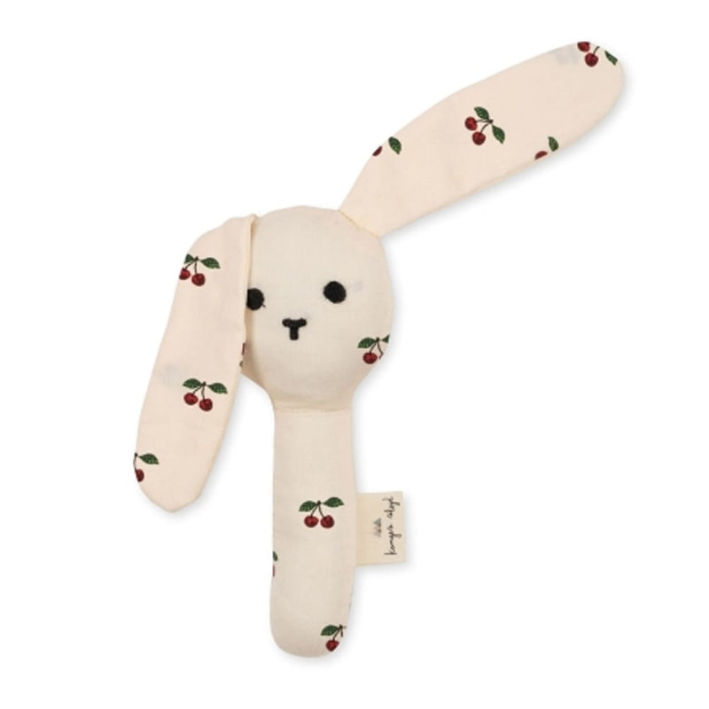 Konges Sløjd Bunny Hand Rattle – Milk Tank, Cherry & Lemon