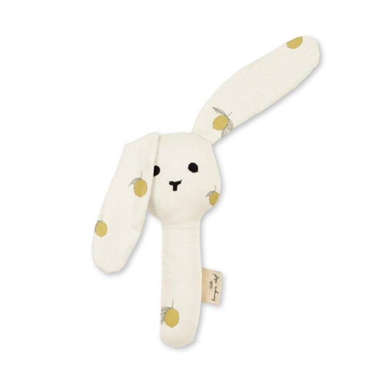Konges Sløjd Bunny Hand Rattle – Milk Tank, Cherry & Lemon