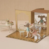 Maileg Ballet Mice in Dance Studio, Little Sister and Brother