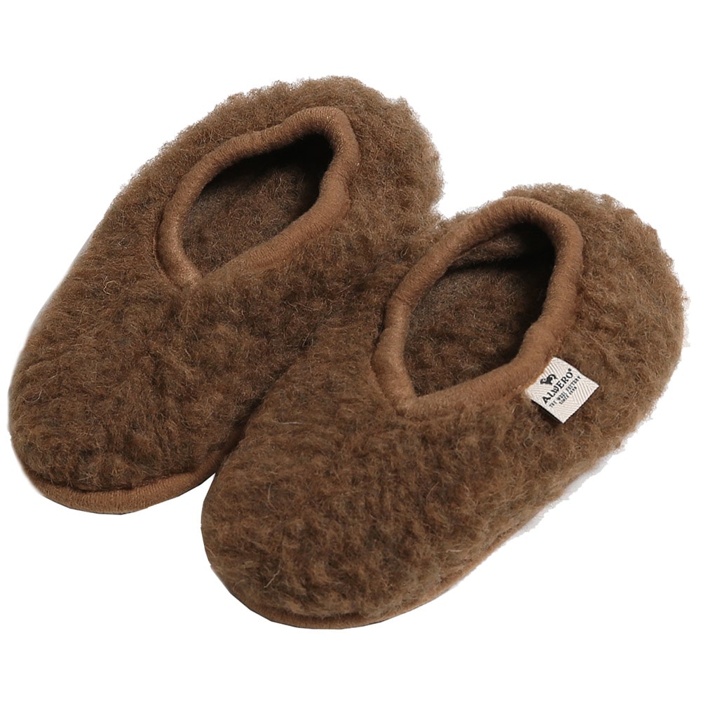 Alwero Wollen Ballerina Sloffen Junior - Bark