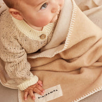 Binibamba Wool Blanket Two Shades 75x100cm