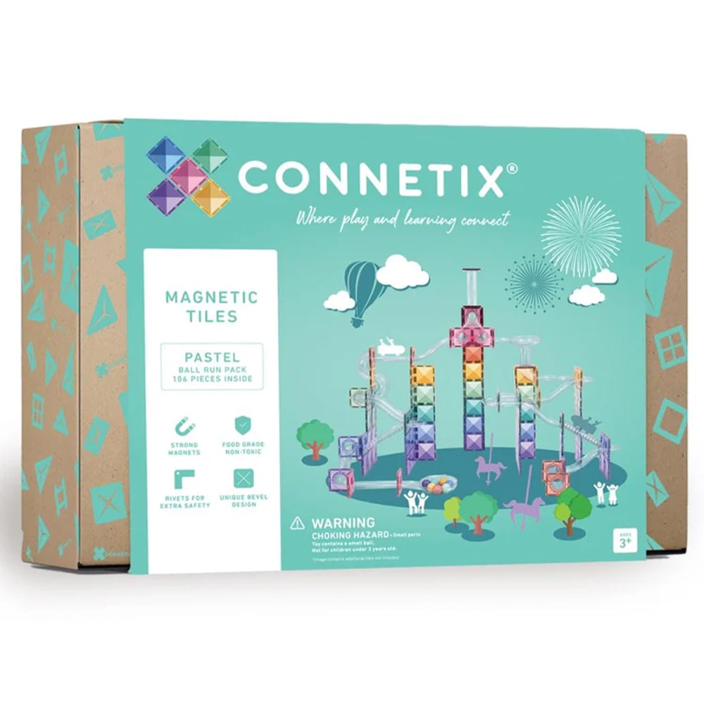Connetix Tiles Ball Run Pack Pastel 106 Pieces