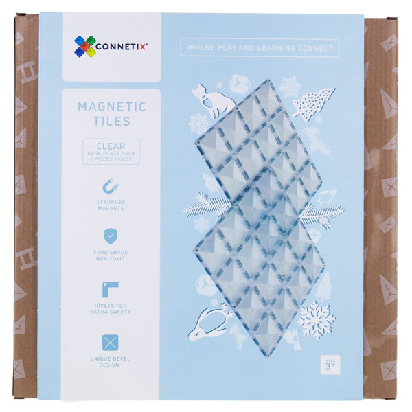 Connetix Tiles Clear Base Plate Pack 2 stuks Connetix Tiles