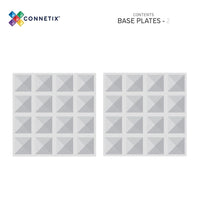Connetix Tiles Clear Base Plate Pack 2 stuks Connetix Tiles