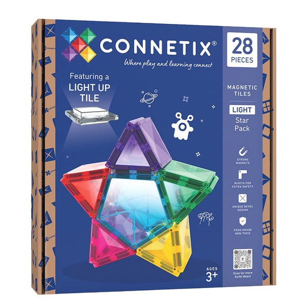 Connetix Tiles 28 Piece Light Star Pack