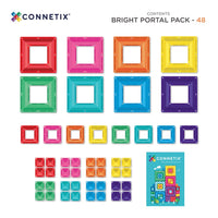 Connetix 48 Piece Bright Portal Pack