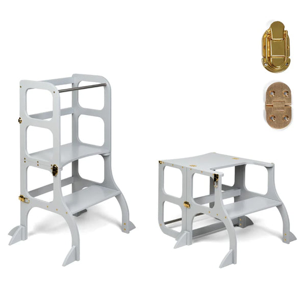 Ette Tete Leertoren Step'n Sit Gold-Gray With Extra Support