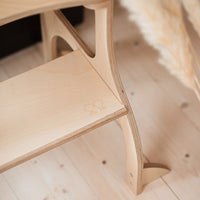 Ette Tete Leertoren Step'n Sit Silver-Wood With Extra Support