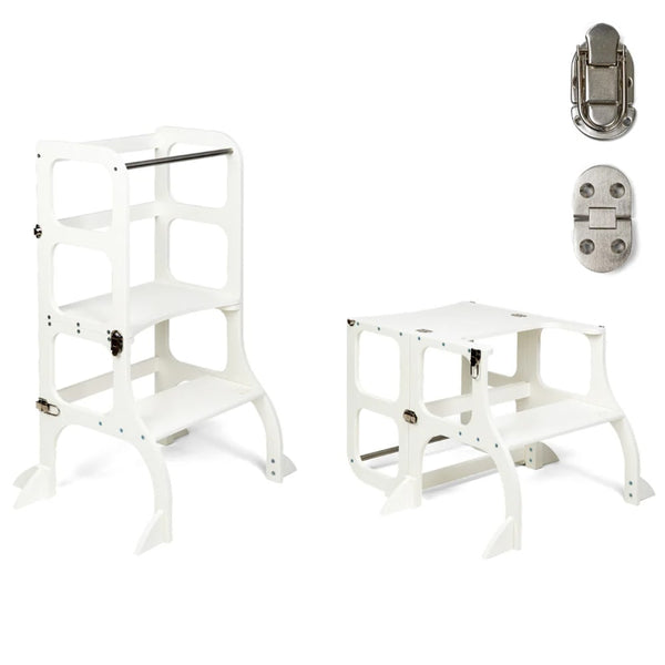 Ette Tete Leertoren Step'n Sit Silver-White With Extra Support