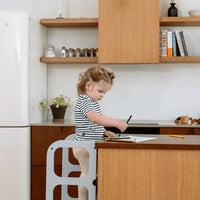 Ette Tete Step Up Helper Tower - Gray With Extra Support