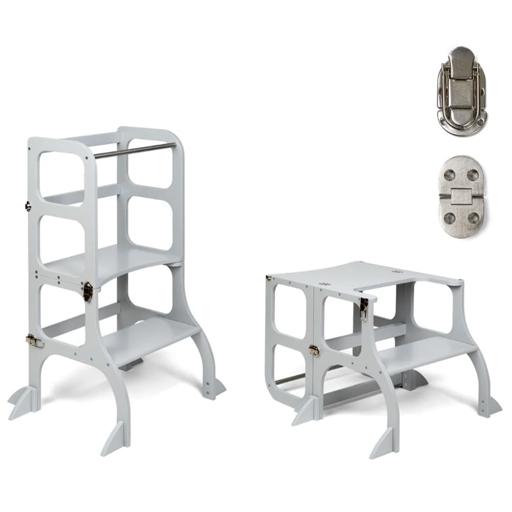 Ette Tete Leertoren Step'n Sit Silver-Gray With Extra Support