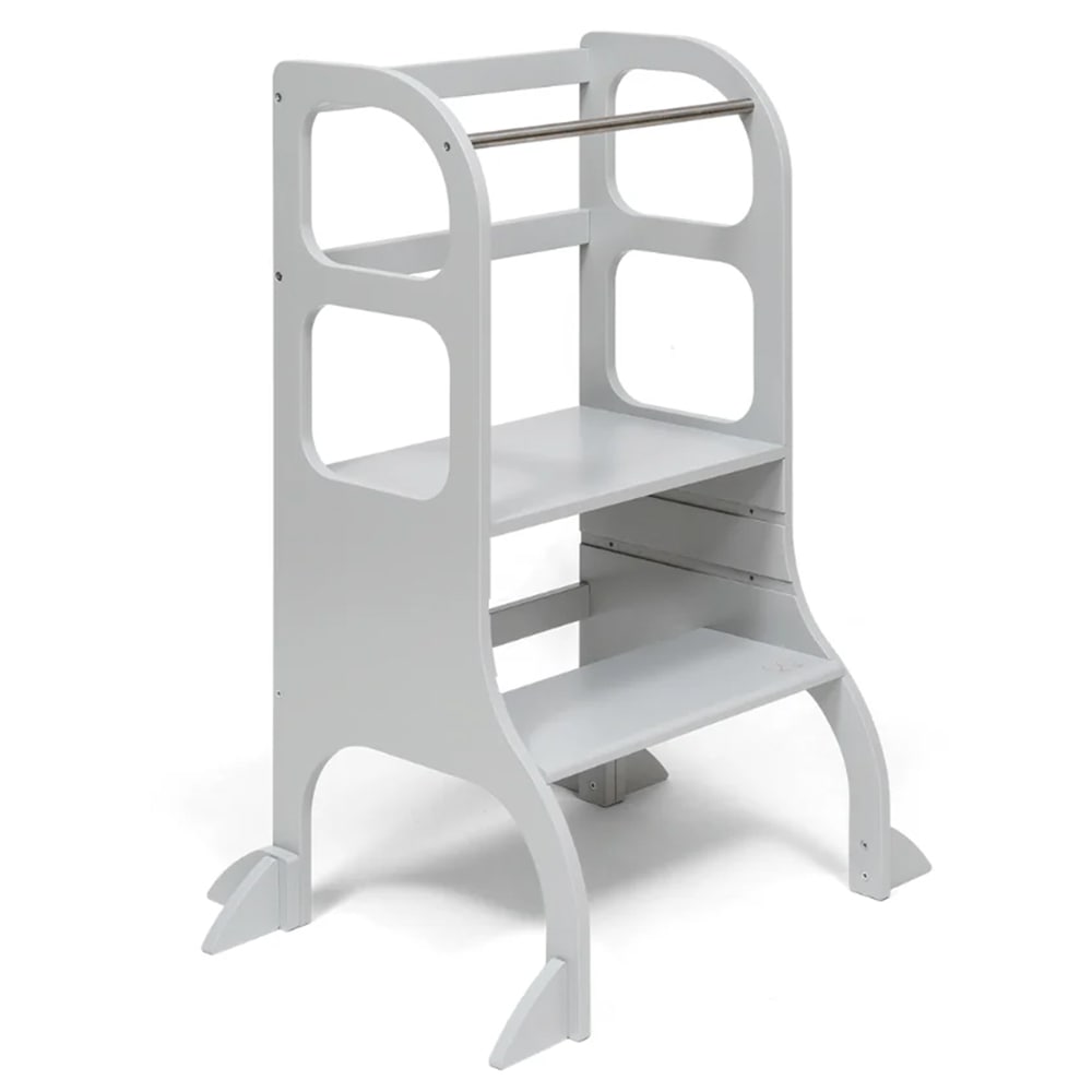 Ette Tete Step Up Helper Tower - Gray With Extra Support