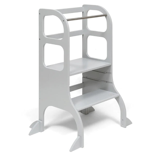 Ette Tete Step Up Helper Tower - Gray With Extra Support