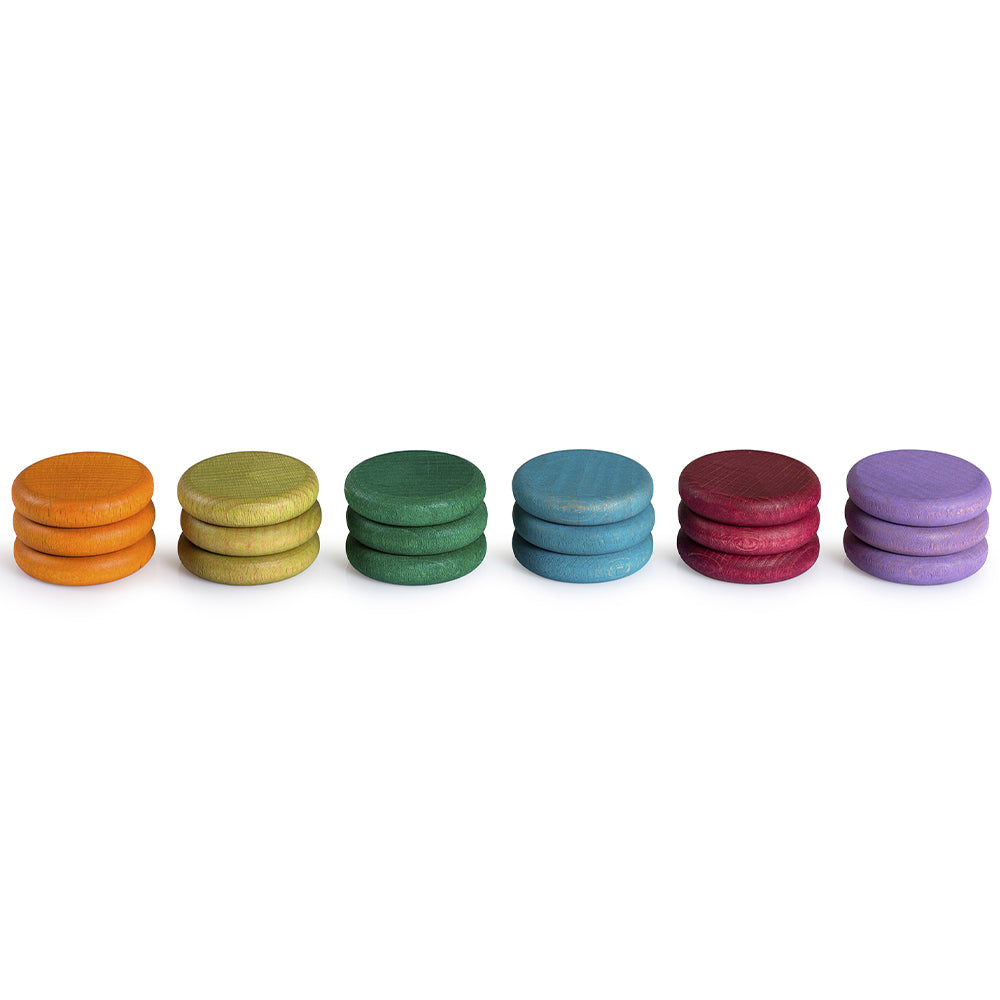 Grapat 18 Muntjes In 6 Complimentaire Kleuren Grapat