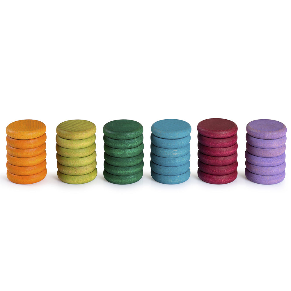 Grapat 36 Muntjes 6 Complimentaire Kleuren Grapat