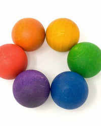 Grapat Wooden Balls Rainbow - 6 Pieces