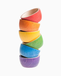 Grapat Wooden Bowls Rainbow - 6 Pieces