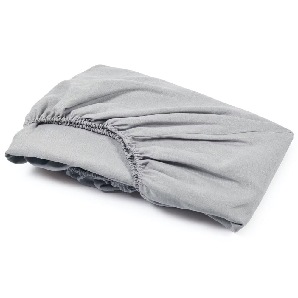 Kideo Essentials Linen Fitted Sheet Crib 100% Organic 120x60cm White