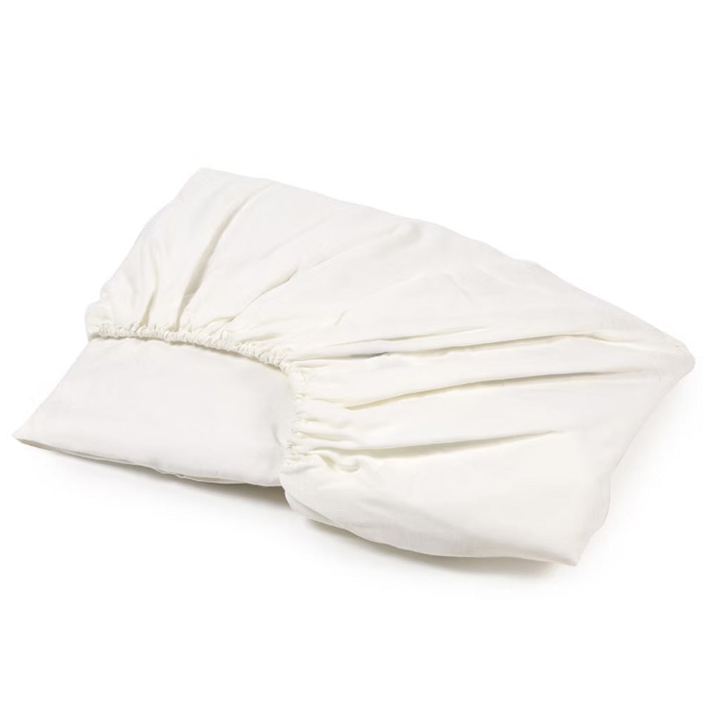 Kideo Essentials Linen Fitted Sheet Crib 100% Organic 120x60cm White