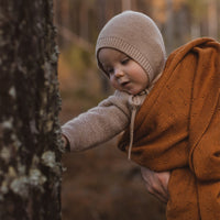 Hvid Strikmutsje Dolly - Sand Hvid