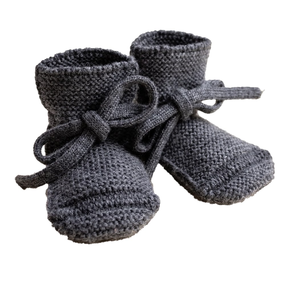 Hvid Baby Slippers 100% Merino wool