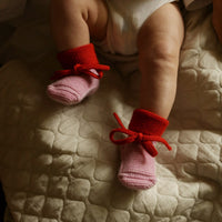 Hvid Baby Slippers 100% Merino wool