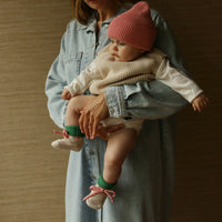 Hvid Baby Slippers 100% Merino wool