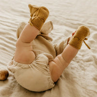Hvid Baby Slippers 100% Merino wool