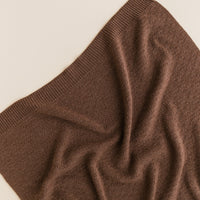 Hvid Wollen Deken Dora - Mocha