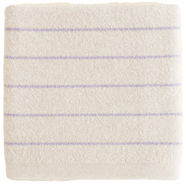 Hvid Woolen Blanket Harry - Cream + Lilac