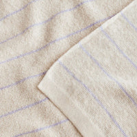Hvid Woolen Blanket Harry - Cream + Lilac