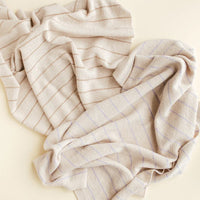 Hvid Woolen Blanket Harry - Cream + Lilac