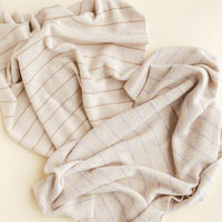 Hvid Wollen Deken Harry - Cream + Sand
