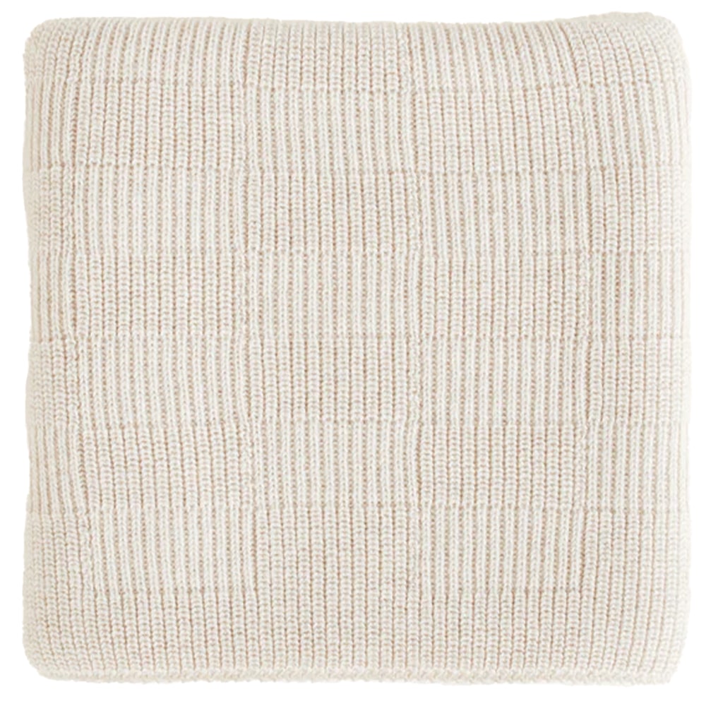 Hvid Wollen Deken Ivy - Cream