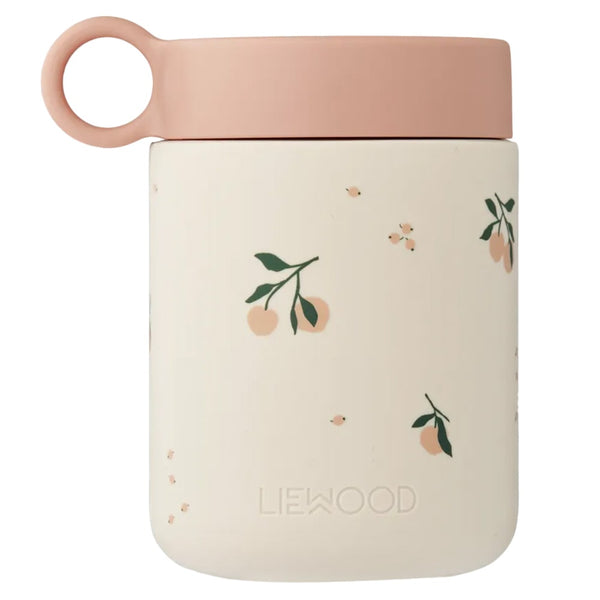 Liewood Kian Geprinte Voedselpot - Peach/ Sea shell Liewood