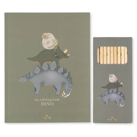 Konges Slojd Kleurboek en Kleurpotloden - Dino Konges Slojd