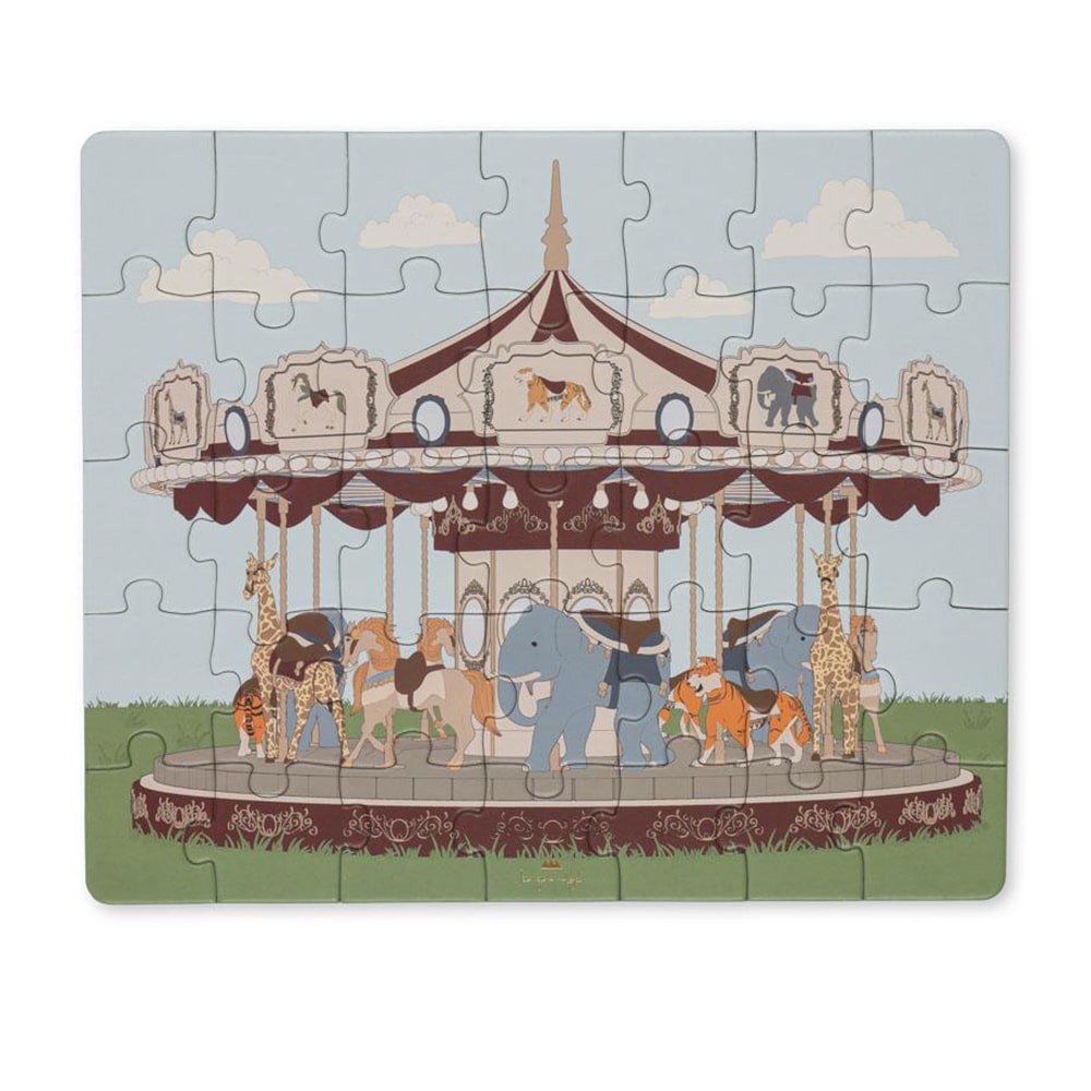 Konges Slojd Kartonnen Puzzel Carousel 35 Stuks Konges Slojd